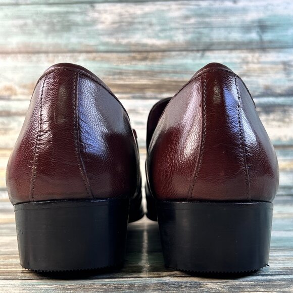 Stacy Adams Mens Loafers Size 9M Shiny Brown Leather Slip On Dress Shoes NEW main image 10